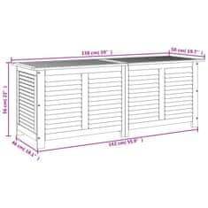 Petromila Zahradní úložný box s lamelami 150 x 50 x 56 cm masivní akácie