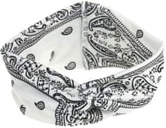 For Fun & Home Velká měkká dámská pásek na vlasy turban BANDAMKA uzel boho, pružná a elastická, obvod 46-54 cm, šířka 8,5 cm