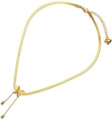 For Fun & Home Elegantní náhrdelník s motýlem, pozlacený 18karátovým zlatem, z chirurgické oceli 316L, délka 40 cm