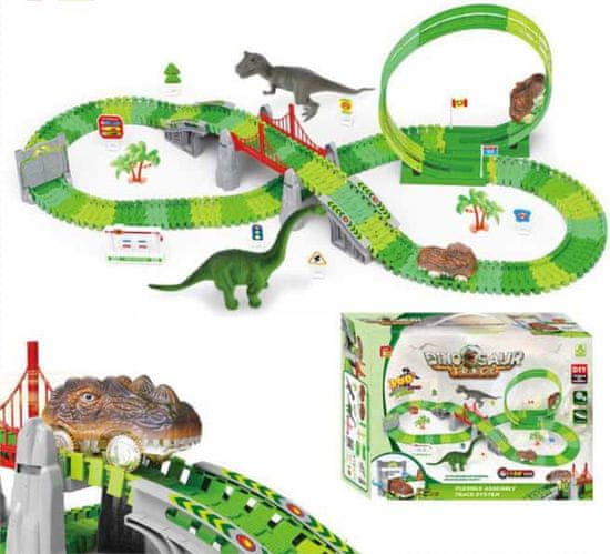 CAB Toys Dinosaur Track – Dino dráha 191 prvků – autodráha pro děti – CAB Toys