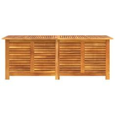 Greatstore Zahradní úložný box s lamelami 150 x 50 x 56 cm masivní akácie