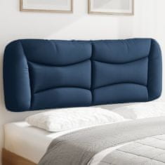 Vidaxl Polštář na čelo postele modrý 140 cm textil