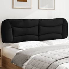 Vidaxl Polštář na čelo postele černý 180 cm textil