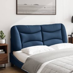 Vidaxl Polštář na čelo postele modrý 140 cm textil