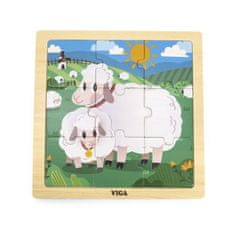 LEBULA VIGA Handy Wooden Sheep Puzzle 9 Elements