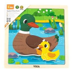 LEBULA VIGA Handy Wooden Puzzle Ducks 9 elementů