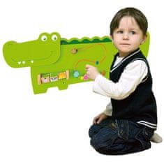 LEBULA Viga Toys Sensory Wooden Handling Board Crocodile FSC certifikát