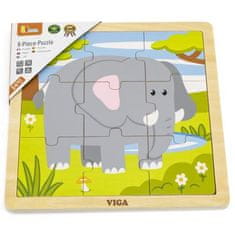 LEBULA VIGA Handy Wooden Puzzle Elephant 9 dílků