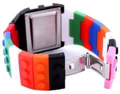 Camerazar Barevné želé hodinky Shhors, silikonový náramek, 23 cm dlouhý a 3,2 cm široký, s podsvíceným digitálním ciferníkem