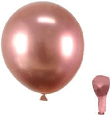 Camerazar Sada 20 balónků s konfetami, růžově zlatá, latex, průměr 30 cm