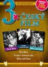 3x Český film: Divá Bára, Vražda v Ostrovní ul., Měsíc nad řekou /papírové pošetky/