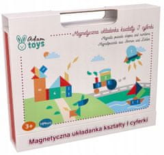 Adam toys Magnetická skládačka Tvary a čísla