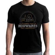 AbyStyle HARRY POTTER - pánské tričko "Christmas at Hogwarts" - L