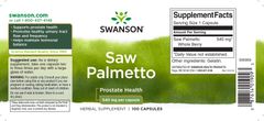 Swanson Saw Palmetto (Serenoa plazivá), 540 mg, 100 kapslí