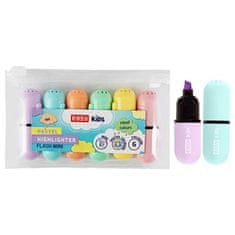 Easy Kids FLASH MINI PASTEL Sada zvýrazňovačů, 6 pastelových barev