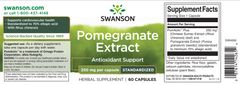 Swanson Pomegranate Extract (Extrakt z granátového jablka) - standardizovaný, 250 mg, 60 kapslí