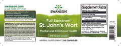 Swanson St. John's Wort (Třezalka tečkovaná), 375 mg, 60 kapslí