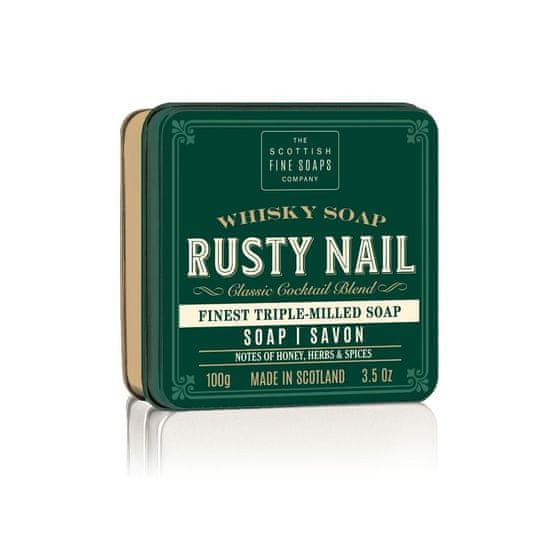 Scottish Fine Soap Mýdlo v plechu - Whisky Rusty Nail - Med a Bylinky, 100g
