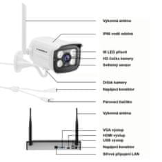 KAMERAK.cz Bezdrátový 8 kamerový set WiFi TUYA WTU8-134B, 3MPx, CZ menu