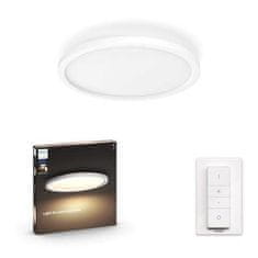 Philips Hue LED White Ambiance Stropní panel Philips Aurelle BT 32164/31/P6 24,5W 2200lm 2200-6500K 230V, bílý kruh 39,5cm s dálkovým ovladačem a Bluetooth