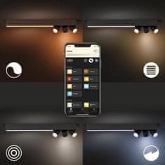 Philips Hue LED White and Color Ambiance Stropní bodové svítidlo Philips Centris BT 50609/30/P7 34W plus 3x5,7W, 3550lm, 2000K-6500K, RGB, IP20, černé