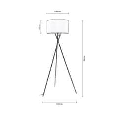 Topeshop Stojací lampa HUGOS I 154 cm bílá