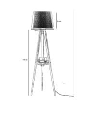 Opviq Stojací lampa Sehbali III 160 cm hnědá/šedá