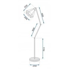 Tutumi Stojací lampa Reno APP540-1F černá