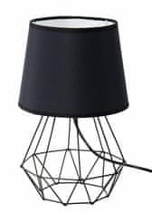 Dekorstyle Stolní lampa Diamond se stínidlem 2v1- ČERNÁ