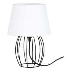 Topeshop Stolní lampa MERANO 20 cm černá/bílá