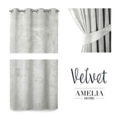 AmeliaHome Závěs Velvet 140x245 cm bílý, velikost 140x245