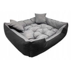 AIO FACTORY Voděodolný pelíšek pro psy ECCO Black/Grey 75 x 65 cm