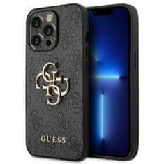 Guess GUESS GUHCP14X4GMGGR IPHONE 14 PRO MAX 6,7" ŠEDÝ/ŠEDÝ PEVNÝ OBAL 4G VELKÉ KOVOVÉ LOGO