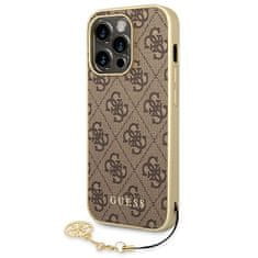 Guess GUESS GUHCP14XGF4GBR IPHONE 14 PRO MAX 6,7" HNĚDÉ/HNĚDÉ PEVNÉ POUZDRO 4G CHARMS COLLECTION