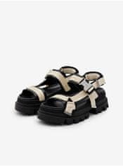 Desigual Černo-béžové dámské sandály na platformě Desigual Road 41