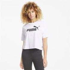 Puma Tričko bílé L Ess Cropped Logo