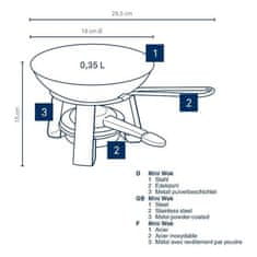 Kela WOK pánev KL-10059 Mini wok Joy ocel černý 15,0cm 18,0cm 0,35