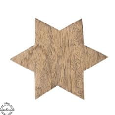 Orion Podtácek dřevo MANGO hvězda pr. cca 12,5 cm 1 ks