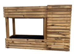 Dřevěný Outlet Vyvýšený Záhon Inspekce dřevěný Kompostér 120x35x80 cm
