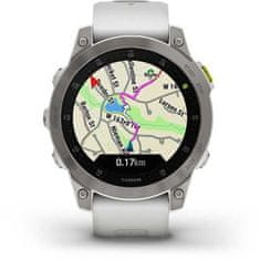 Garmin epix Sapphire , Titan/ White Silicone Band