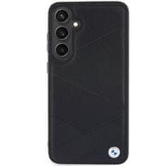 Bmw kryt na Samsung Galaxy S24 5G Black Signature Leather Crossing Lines Pattern