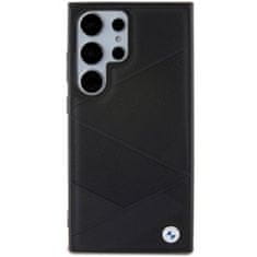 Bmw obal na Samsung Galaxy S24 ULTRA Black Signature Leather Crossing Lines Pattern