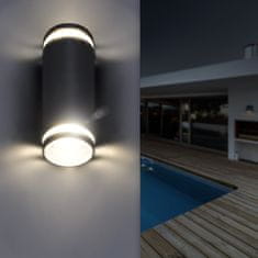 Solight Solight LED venkovní nástěnné osvětlení Potenza, 2x GU10, černá WO811