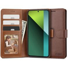 Tech-protect Wallet knížkové pouzdro na Xiaomi Redmi Note 13 Pro 5G / Poco X6 5G, hnědé