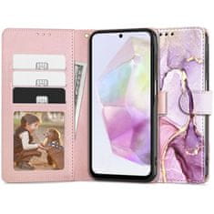 Tech-protect Wallet knížkové pouzdro na Samsung Galaxy A35 5G, marble