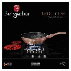 Berlingerhaus Wok s mramorovým povrchem 30 cm Rosegold Metallic Line BH-6171