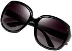 Camerazar Velké dámské sluneční brýle Flyback, černé, plastové s UV400 filtrem