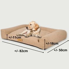 DOGESTE Dogeste pelíšek pro psy střední velikosti pro malé psy - koš pro psy omyvatelný - koš pro psy - pohovka pro psy L 82x50 cm, béžová