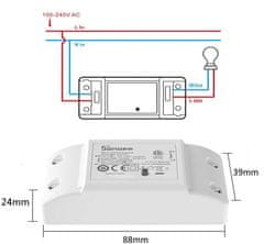 Sonoff Sonoff BasicR4 inteligentní relé 10A 230V WiFi eWeLink Remote