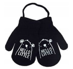 Mamitati Zimní chlapecké rukavičky se šňůrkou Hello Little - černé, vel. 110